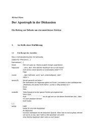 Der Apostroph in der Diskussion - OPUS