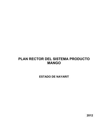 Plan Rector Sistema Producto Estatal Nayarit Mango