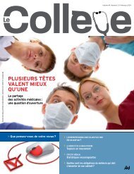 Revue Le Collège, printemps 2009 - Collège des médecins du ...