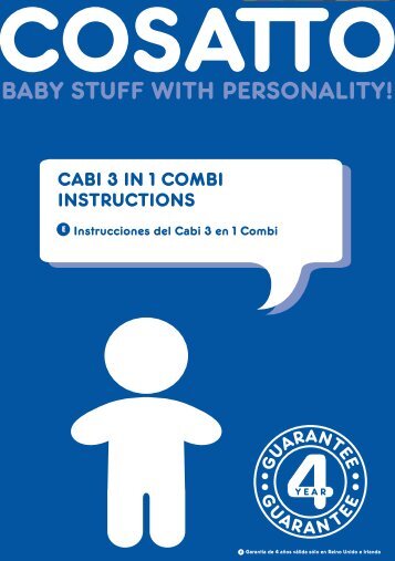 CABI 3 IN 1 COMBI INSTRUCTIONS - Cosatto