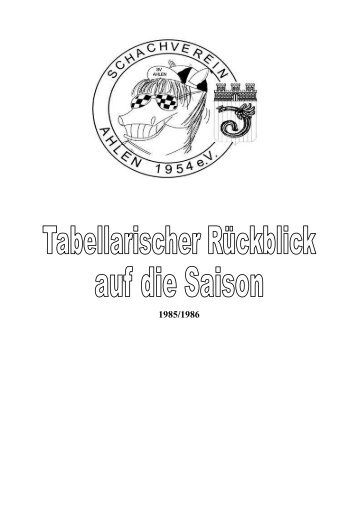 1985/86 - Schachverein Ahlen
