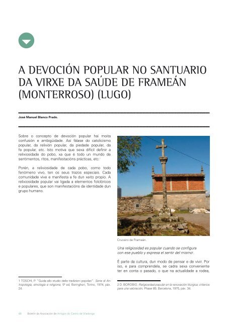 a devoción popular no santuario da virxe da saúde de frameán