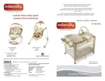 Look for these other great products from InGenuity ... - Kids II