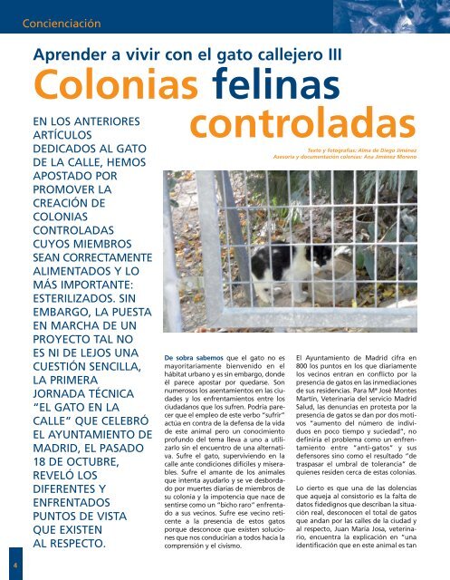 Colonias felinas controladas dosorejas.org La ... - El Refugio