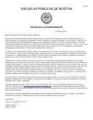 Anti-Bullying Letter for Families Spanish - Boston Public Schools