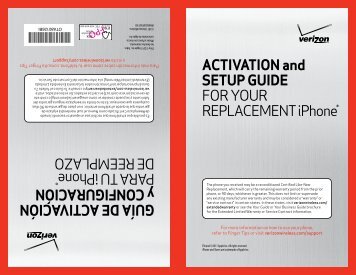 ActivAtion and setup Guide FOR YOUR Replacement iphone® GuÍA ...