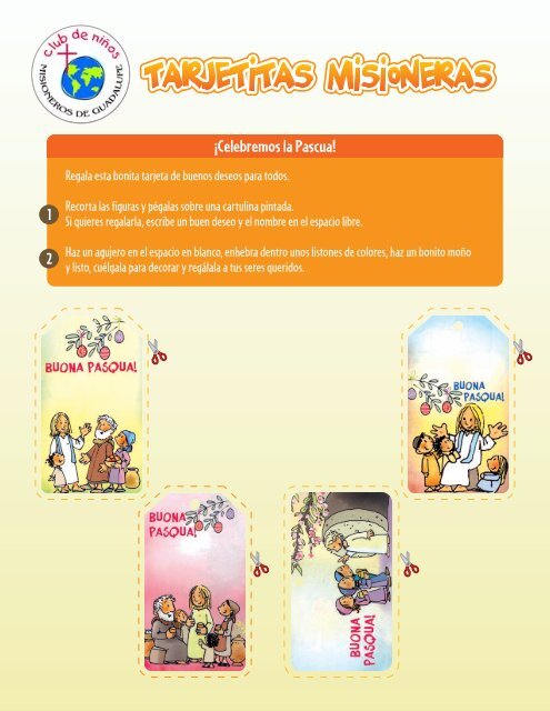 Tarjetitas misioneras - Club de Niños Misioneros