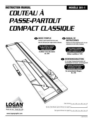 couteau à passe-partout compact classique - LoganGraphic.com