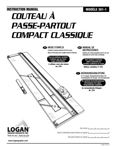 couteau à passe-partout compact classique - LoganGraphic.com