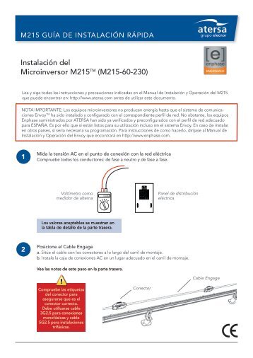 Guía de instalación rápida microinversor M215 - atersa