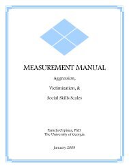 MEASUREMENT MANUAL - College of Public Health - University of ...