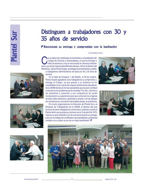 Profesores, orgullo del Colegio - CCH - UNAM