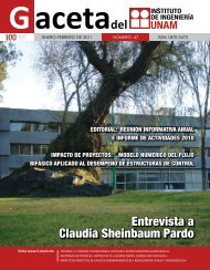 Gaceta Enero-Febrero 2011 - Instituto de Ingeniería, UNAM