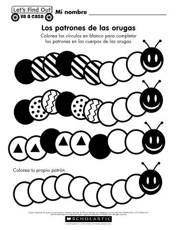 Los patrones de las orugas - Scholastic