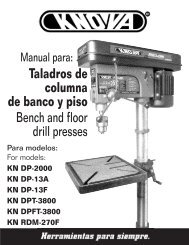 Taladros de columna de banco y piso Bench and floor drill ... - KNOVA