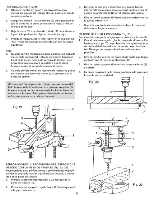 Taladros de columna de banco y piso Bench and floor drill ... - KNOVA