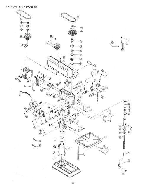 Taladros de columna de banco y piso Bench and floor drill ... - KNOVA