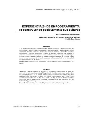 EXPERIENCIA(S) DE EMPODERAMIENTO - Currículo sem Fronteiras