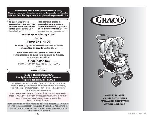 www.gracobaby or o 1 800 345 4109 Easy2
