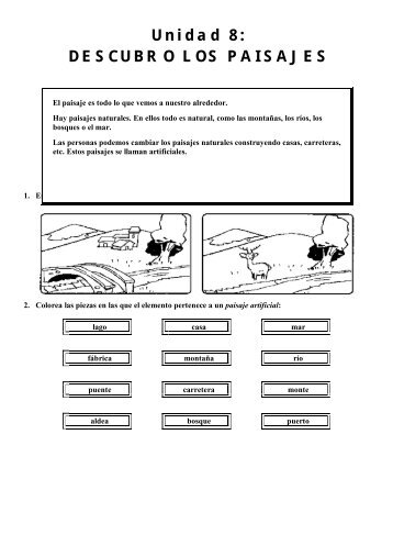 Unidad 8: DESCUBRO LOS PAISAJES - demo e-ducativa catedu