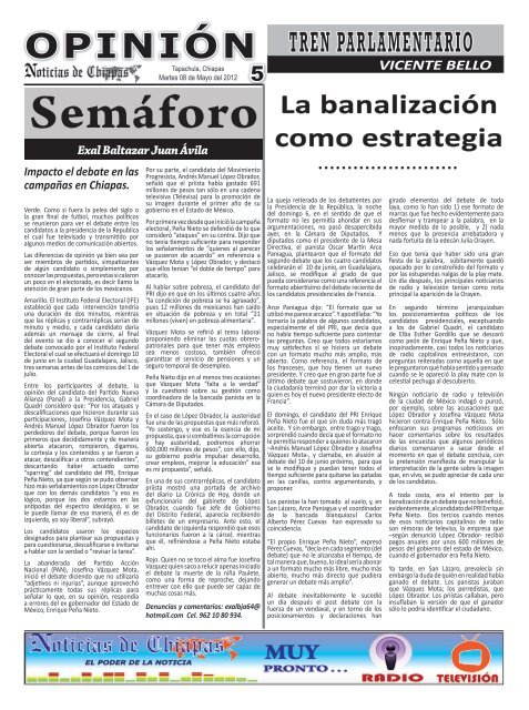 opinión - Noticias de Chiapas