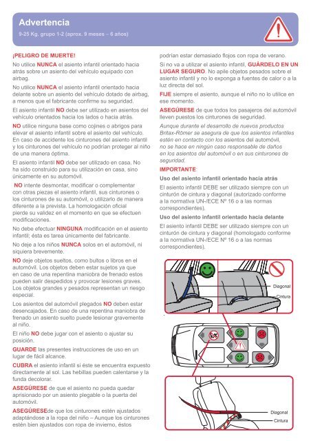 SillaCocheBebe.com | Manual de instrucciones | Britax Multi-Tech II