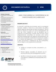 Libre Concurrencia e Interferencia de Participantes en el ... - AMV