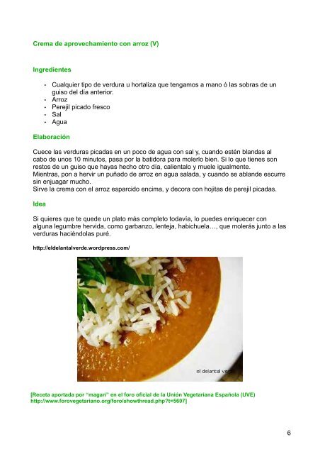 Cremas у sopas veganas - Unión Vegetariana Española