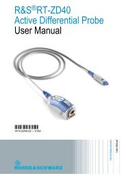 R&S RT-ZD40 User Manual - Rohde & Schwarz Singapore