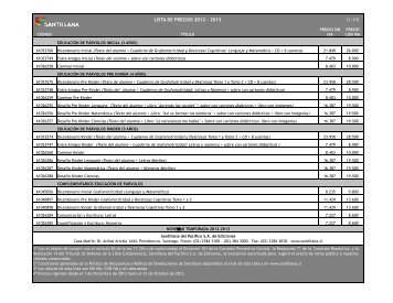 Lista de precios Santillana 2012-2013.xlsx