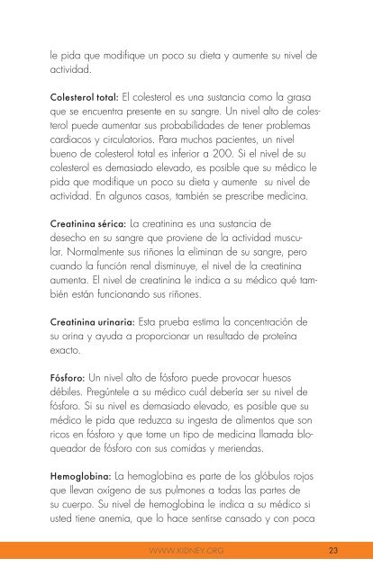 Acerca de la insuficiencia renal crónica: - National Kidney Foundation