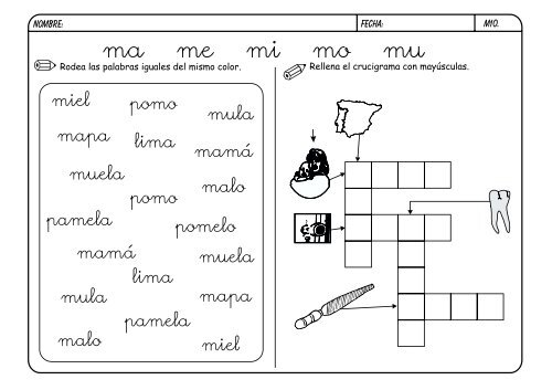 metodo de lectoescritura jose boo Letra M - Orientacion Andujar