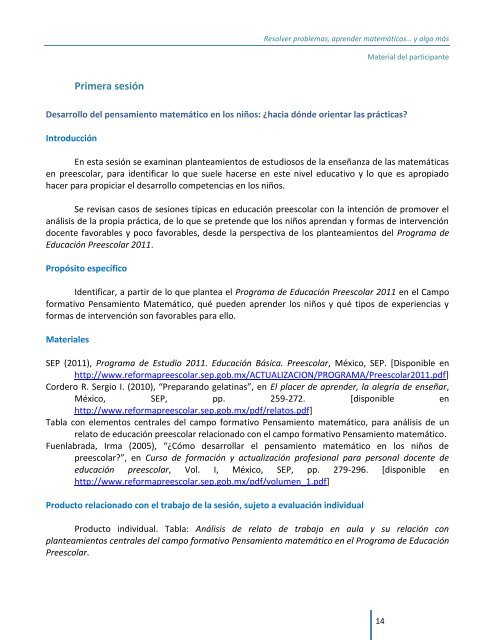 Resolver problemas, aprender matemáticas… y ... - Guias de Estudio