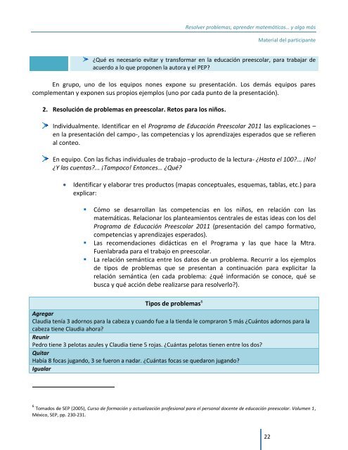 Resolver problemas, aprender matemáticas… y ... - Guias de Estudio