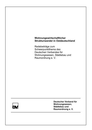 Wohnungswirtschaftlicher Strukturwandel in ... - Schader-Stiftung