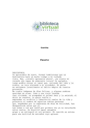 Fausto - Biblioteca Virtual Universal