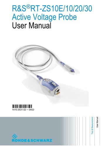 RT-ZS10/20/30 User Manual - Rohde & Schwarz