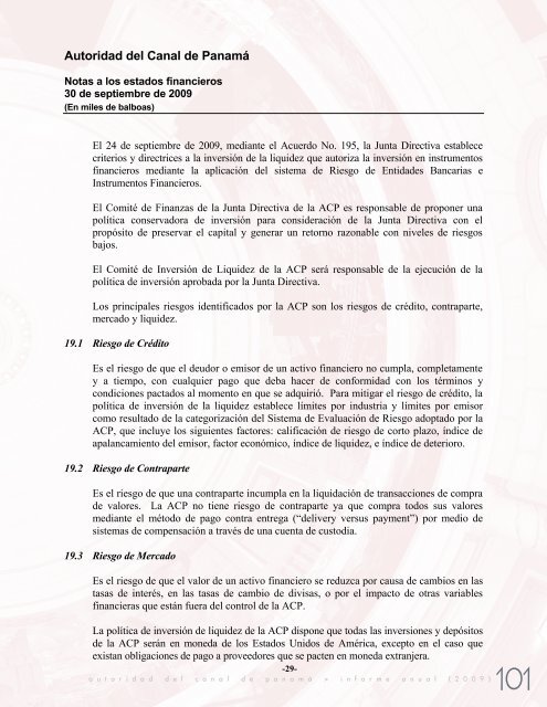 INFORME ANUAL - Canal de Panamá