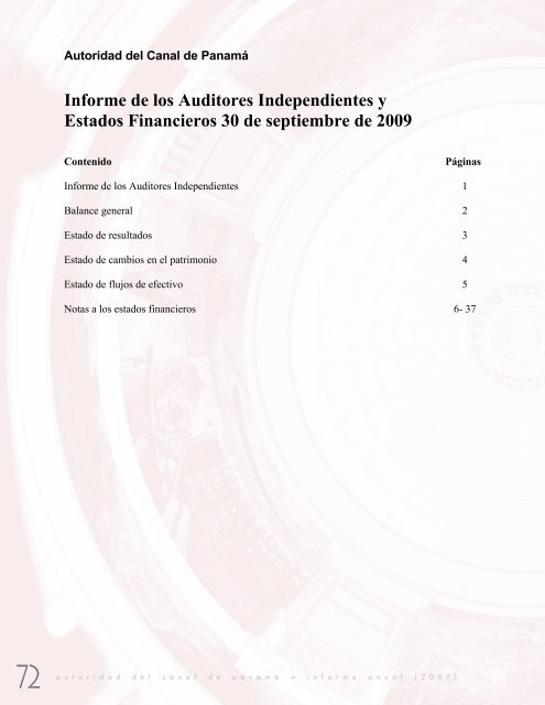 INFORME ANUAL - Canal de Panamá