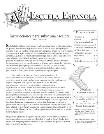 Boletín Tercera Semana - Middlebury College