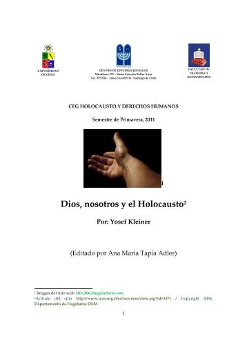 Dios, nosotros y el Holocausto2 - Universidad de Chile