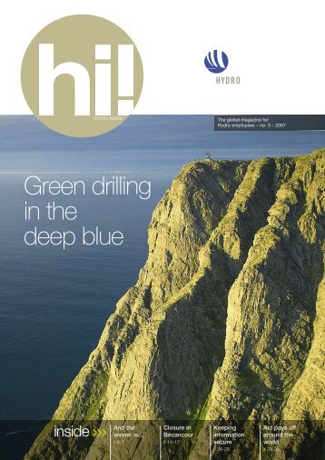 Green drilling in the deep blue