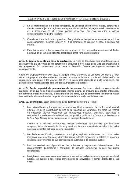 Ley No. 453, Ley de Equidad Fiscal - Dirección General de Ingresos ...