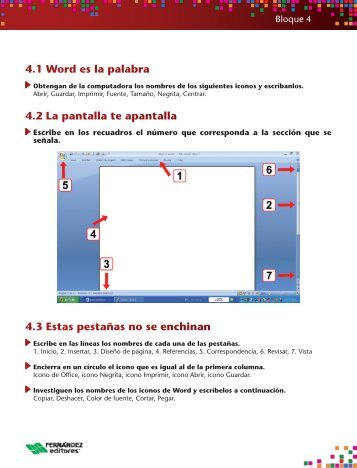 4.1 Word es la palabra 4.2 La pantalla te apantalla 4.3 Estas ...