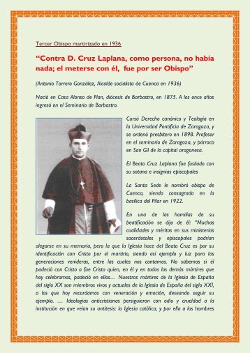 Bto. Cruz Laplana, Obispo de Cuenca - Hispania Martyr