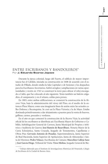 ENTRE ESCRIBANOS Y BANDOLEROS* - Museo Notarial Argentino