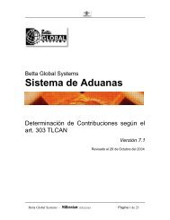Sistema de Aduanas - Betta Global Systems