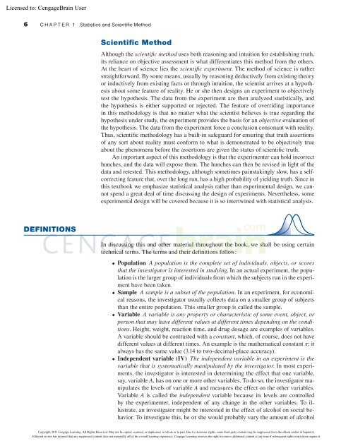 Understanding Statistics in the Behavioral Sciences ... - NelsonBrain