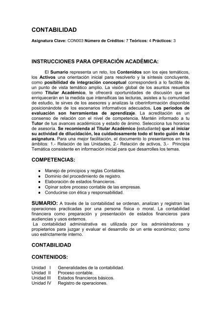 Contabilidad Universidad Autonoma Indigena De Mexico