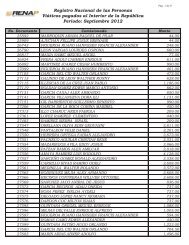 Registro Nacional de las Personas Viáticos pagados al ... - RENAP